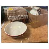 Vintage Stool, Bowl, Pitcher, Etc