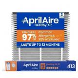 AprilAire 413 Filter, MERV 13, 16x25x4 (2)