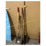 Shovels, post hole digger