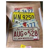5 License plates