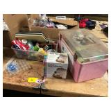 Sewing Box, Side Winder, Thread, Etc
