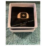 Unverified Mens Size 12 Gold Diamond Ring