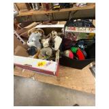 Box of stuffed animals & box of toys