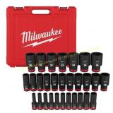 Milwaukee Shockwave 1/2 in Metric Socket Set