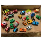 Flat of Mini Toy Cars