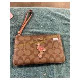 Unverified Coach Zip Flamingo Wallet