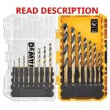 Black and Gold Twist Drill Bit Set (15-Piece)