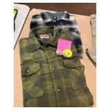 2ct L Button Down Plaid Flannels
