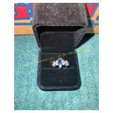Size 6 Natural Alloy Sapphire Slit Ring