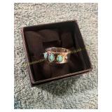 Unverified Size 10 Silver + Turquoise Ring