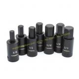 Husky 1/2 in Drive Hex Bit Socket Set SAE (7)