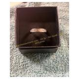 Unverified Size 5.5 White Gold Diamond Band