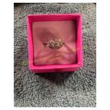Unverified Size 7.5 White Gold Diamond Ring