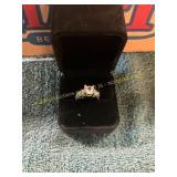 Size 6 Clear Gemstone Wedding Ring