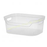 8pk Sterilite Medium Open Bin Plastic, Clear