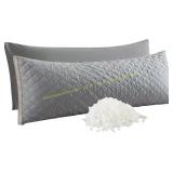 WhatsBedding Memory Foam Body Pillow 54in Grey