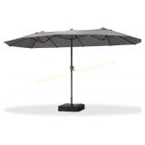 PURPLE LEAF Aluminium Parasol with LED Stand