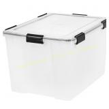 5ct IRIS WeatherPro 74 Qt Clear Storage Tote