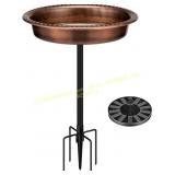 VIVOHOME Oval Bird Bath with Fountain