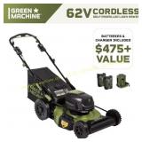 62V Brushless 22' Cordless Mower + 2x4Ah