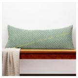 JoraLion 14x36 Boho Pillow Cover, Seafoam