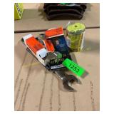 Hitch & pin, single line & spool & misc