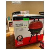Portable charcoal grill & water bottle