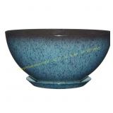 10 in. Indigo Speckle Rosie Bowl Resin Planter