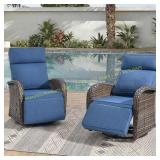 Zero Gravity Swivel Rocker Chairs (2)   Blue