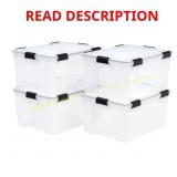 IRIS 4-Pack Weather Tight 15.7-Gallon Tote