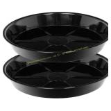 NIMYAU 14' Plant Saucer 3 Pack, Clear Black