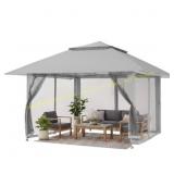 Crown Shades 13x13 Pop Up Gazebo Gray