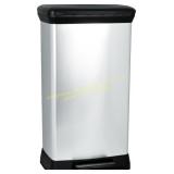 Curver DecoBin Waste Bin, Plastic, Silver