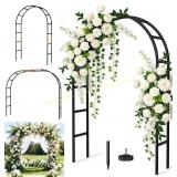 Rustproof Garden Arch Trellis, Black