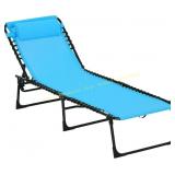 Outsunny Folding Chaise Lounge Chair, Blue