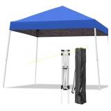Pop-up Canopy Tent 10x10 ft with Bag, Blue