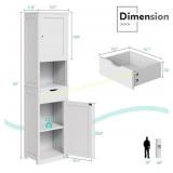 Vongrasig Black Tall Bathroom Storage Cabinet