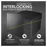 BalanceFrom Fitness EVA Foam Tiles, Black