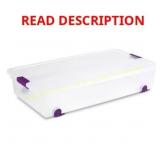 4pk Sterilite 60qt Clear View Underbed Bin