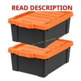11 Gal. Store-It-All Tote, Black/Orange Lid