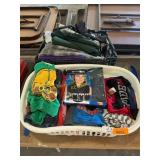 Assorted kids clothing, blankets
