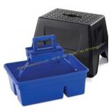 Little Giant DuraTote Stable Step Stool, Blue