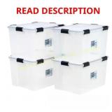 74 Qt Weathertight Storage Box, Clear