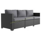 LazySunsets 3-Seater Outdoor Sofa Set, Grey