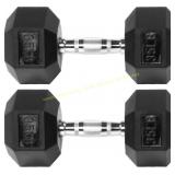 Signature Fitness Rubber Hex Dumbbell
