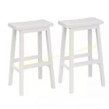 White Wood Kitchen Bar Stool (16.3x12.6x29)