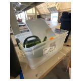2, 116-Qt. Ultra Storage Box & watering can