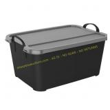 6ct 55 Qt. Locking Storage Container, Black