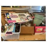Dollhouse, lights, flower pots, hardware