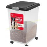 IRIS WeatherPro 54L Pet Food Bin with Casters